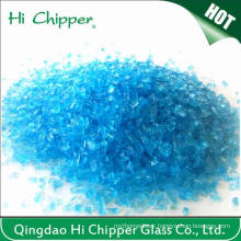 Crushed Ocean Blue Glass Chips